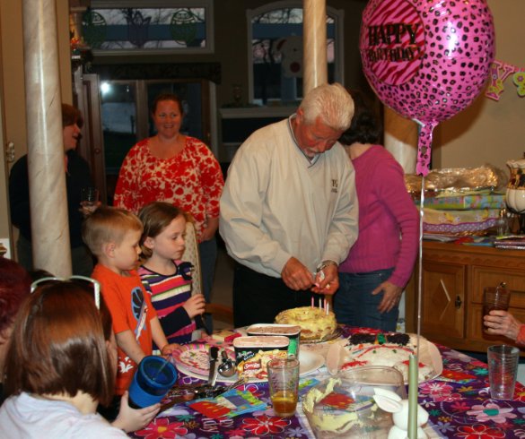 Getting the cake ready